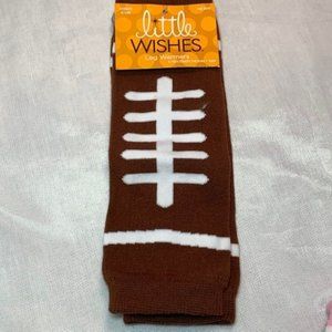 Girls Little Wishes Football Leg Warmers 6 - 12 Months NWT